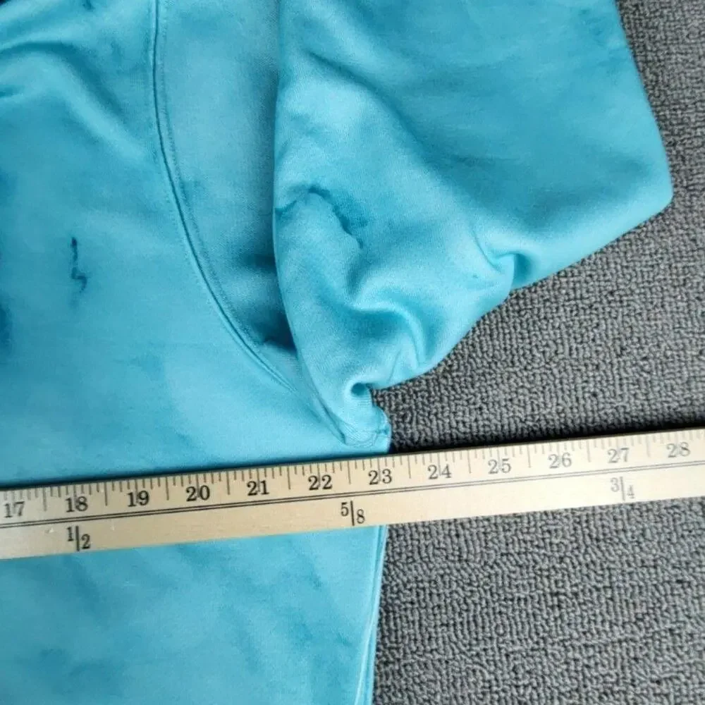 Hooey Hoodie Sweatshirt Womens XL Blue Rope Like A Girl Marble Fleece Pullover